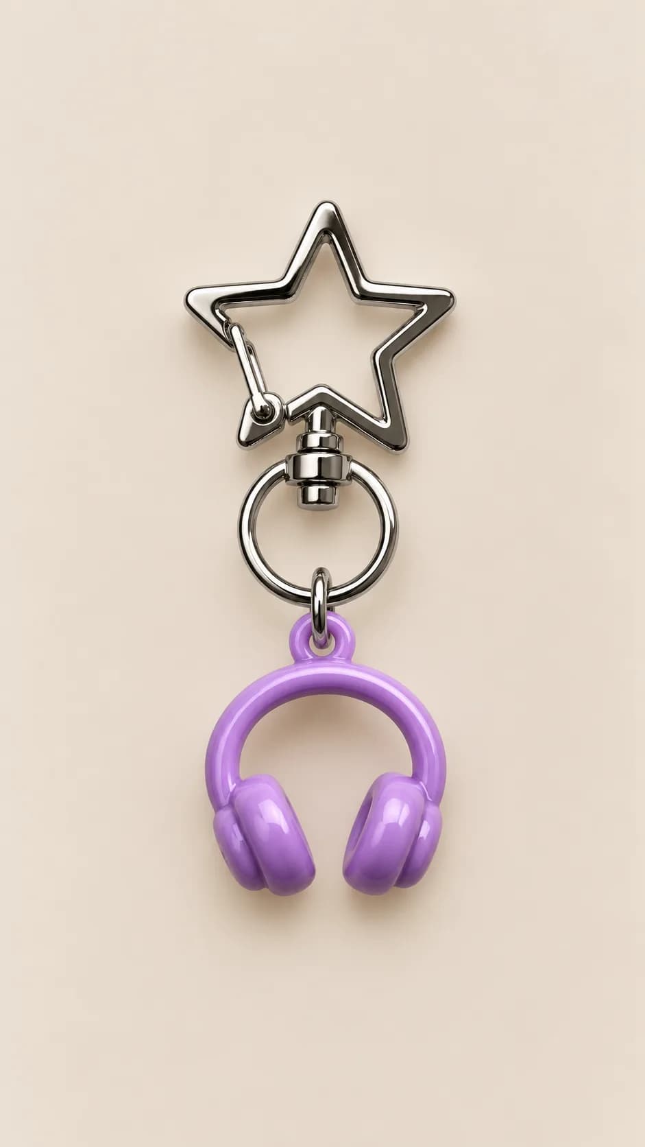Purple Star Hook Headphone Charm in Purple
