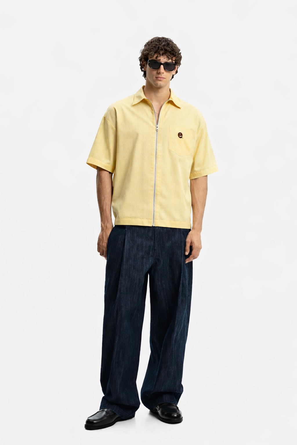 Butter Yellow Full-Zip Shirt - Premium Men's Wear Eclatique Clothing